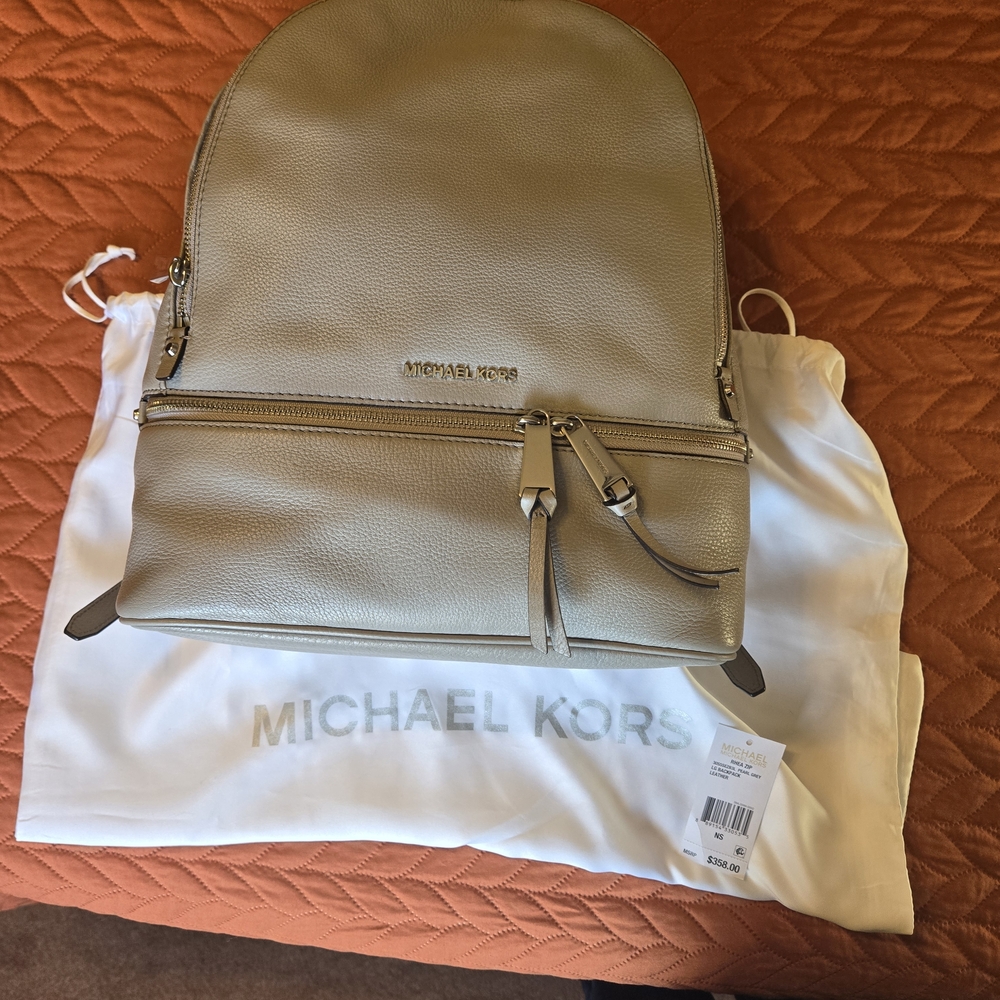 Michael Kors Grey Backpack